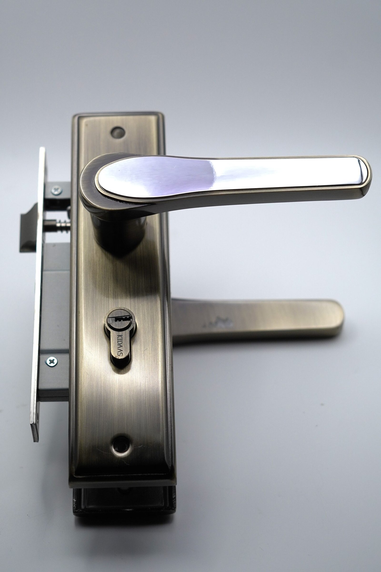 Kidaas 1169 Medium Mortise Door Lock (AB, SS) - Image 2