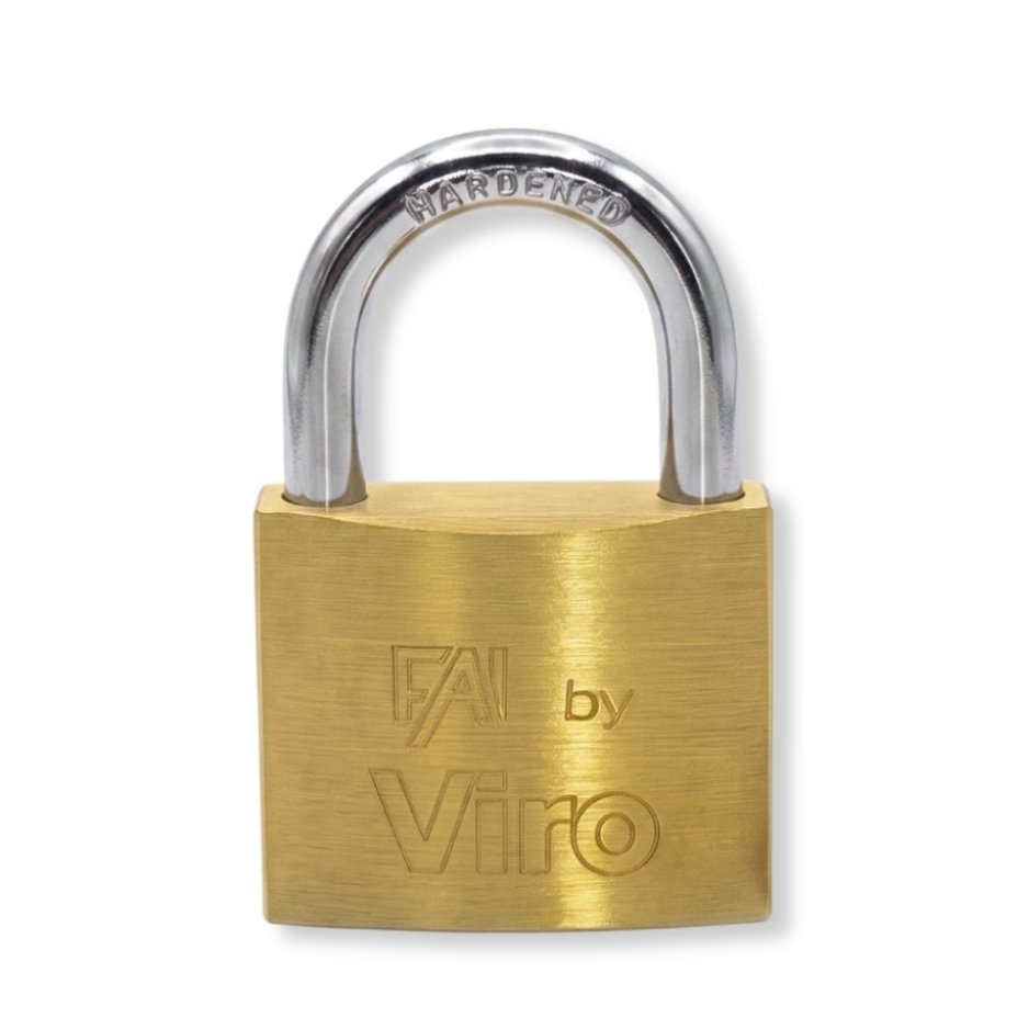 Fai By Viro Heavy-Duty Short Neck Brass Padlock 25mm | 40mm | 50mm - Image 3