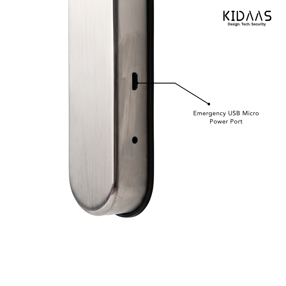 Kidaas Stainless Steel Slim Smart Lock KDM-7502 - Image 7