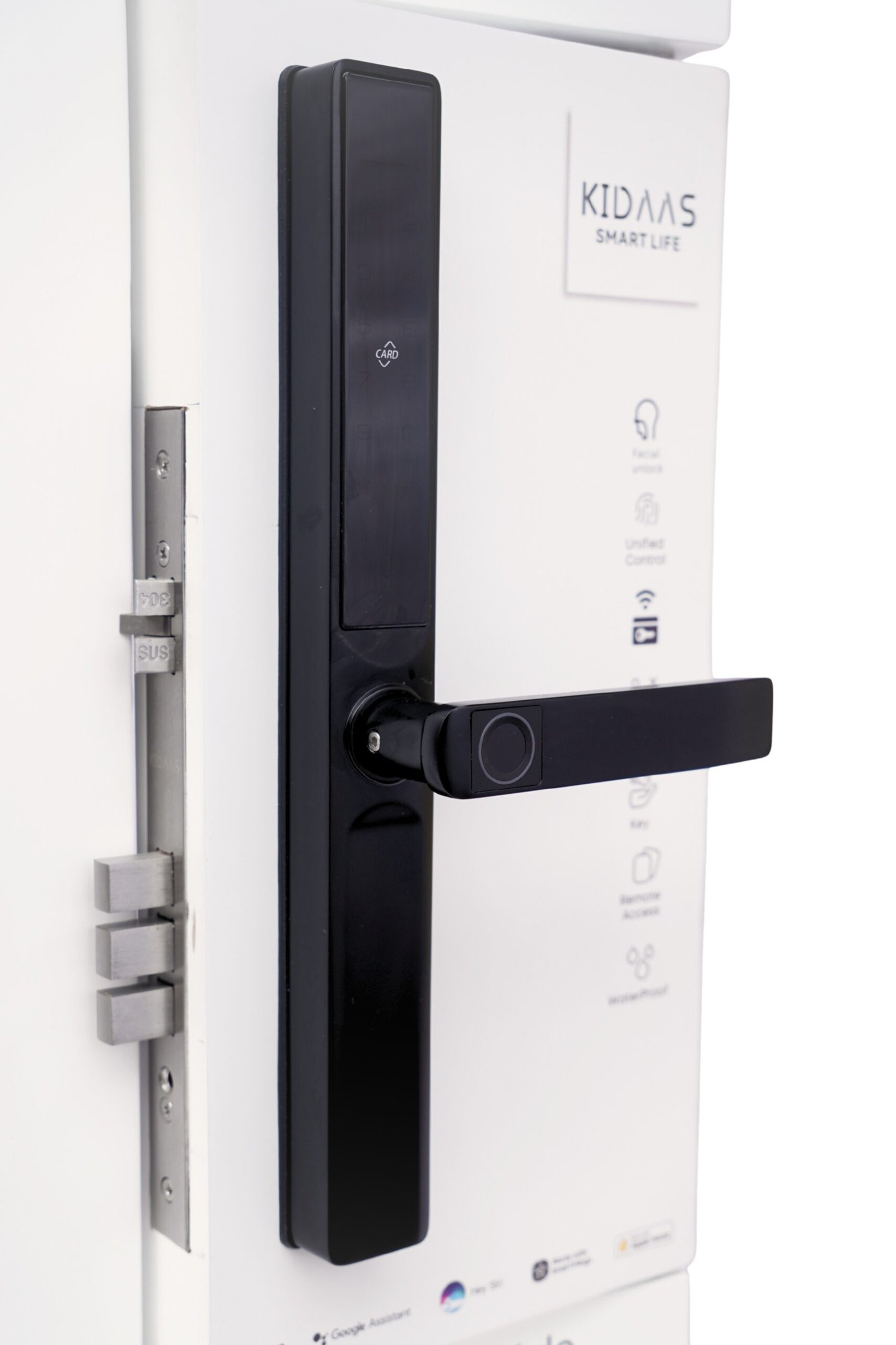 Kidaas Smart Lock JD-106 Black -5-in-1 Keyless Entry (Fingerprint, App, Card, Password, Key) - Image 2