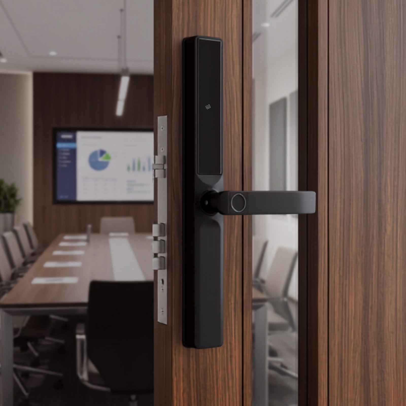 Kidaas Smart Lock JD-106 Black -5-in-1 Keyless Entry (Fingerprint, App, Card, Password, Key)