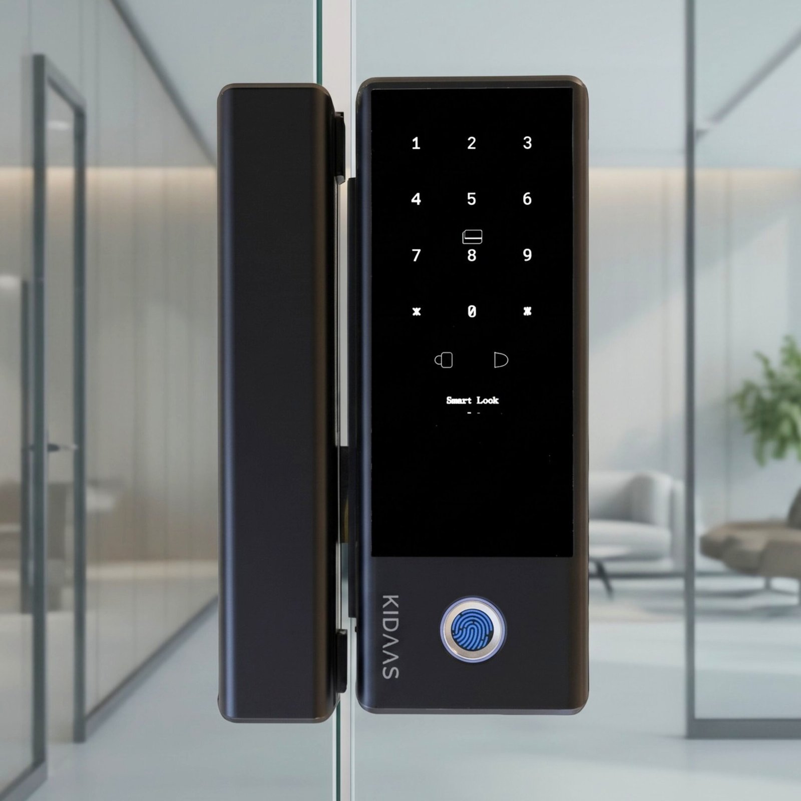 Kidaas Smart Glass Lock Tuya Black
