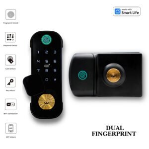 Kidaas Smart Electric Gate Lock Dual Fingerprint