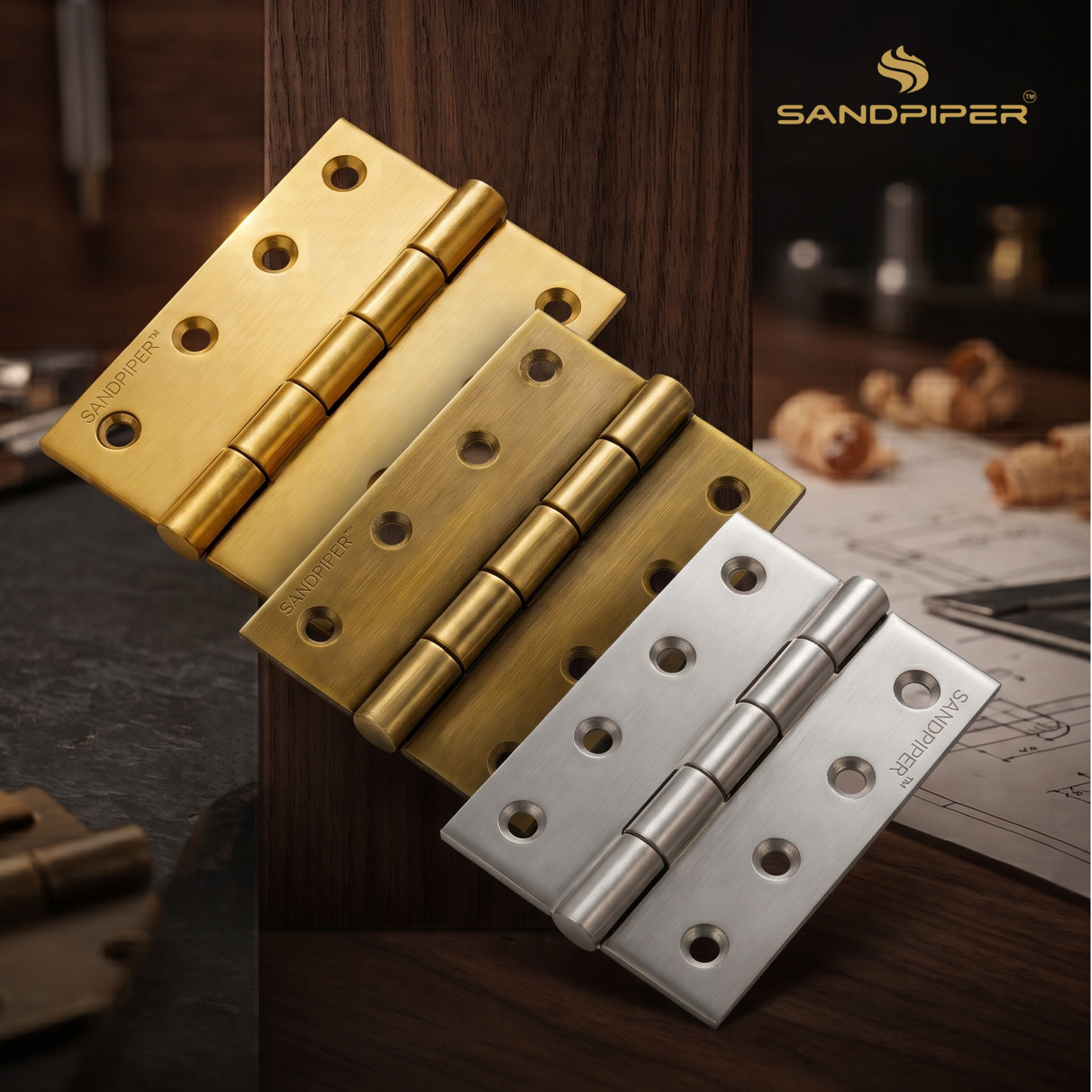 Sanpiper Railway Hinges (SSF | ST | AQ) | Size 4"X2.5" To 6"X5"